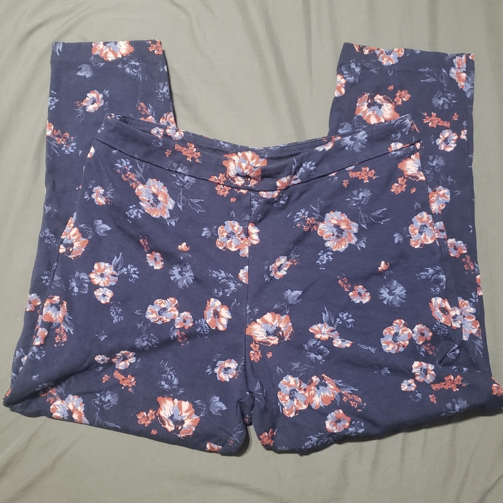 Joan Rivers floral casual pants size MP